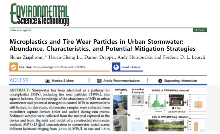 Urban Stormwater: Microplastics and Tire Particles