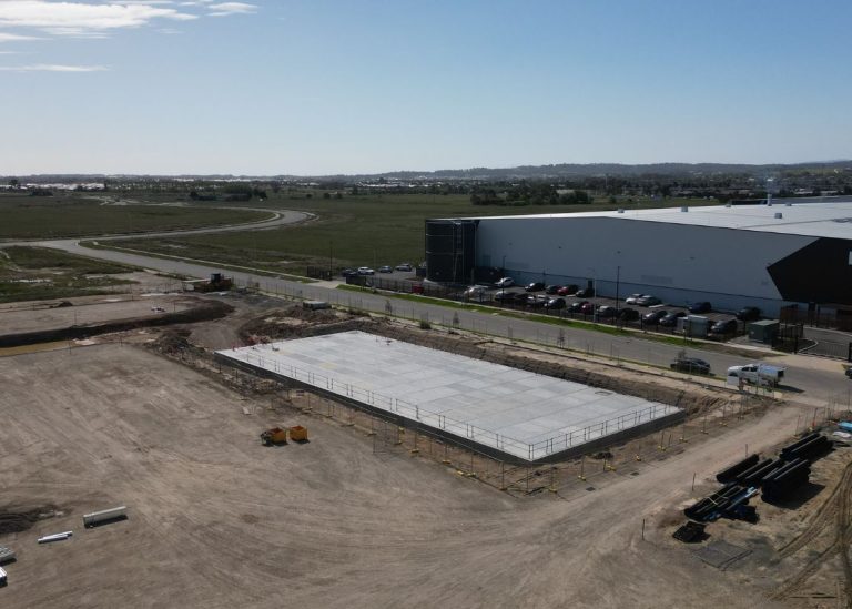 Industrial park stormwater detention system