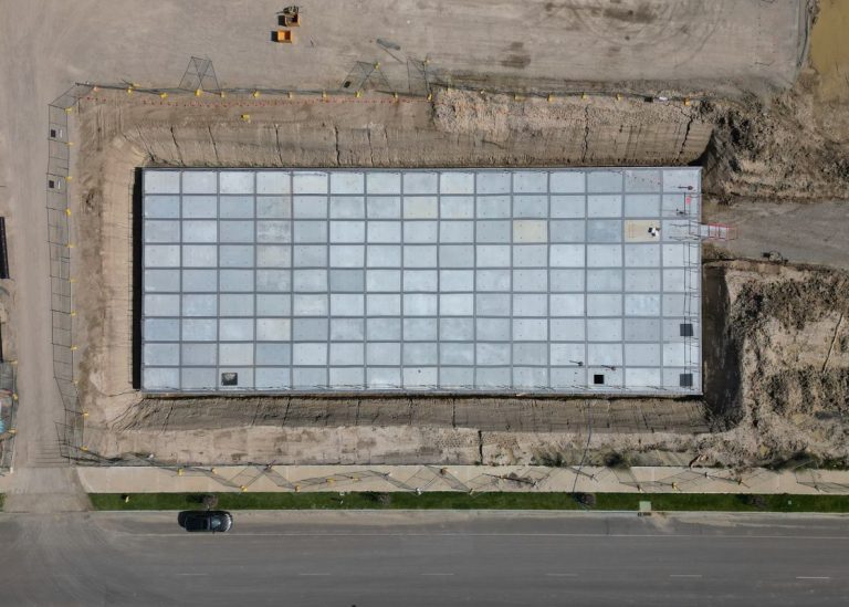 On-site stormwater detention basin